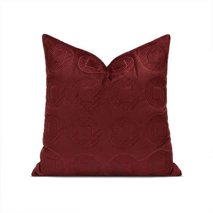 Soft Velvet - Embellished Embroidered - Burgundy 45x453