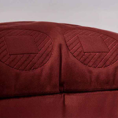 Soft Velvet - Embellished Embroidered - Burgundy 45x454