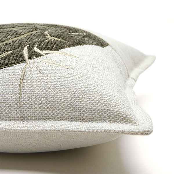 Linen & Polyester Bamboo design Grey Beige 45x452