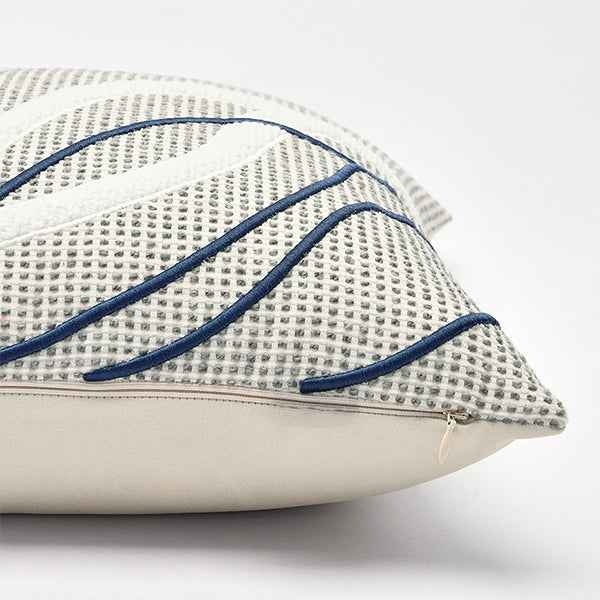 White Gray Blue Linen 45x453
