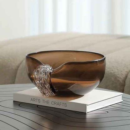 Handmade Glass - Concave Bowl4